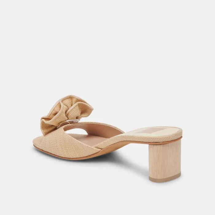 Dolce Vita Darly Heels Natural Raffia Women Heels