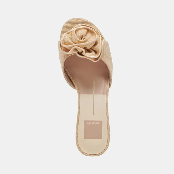 Dolce Vita Darly Heels Natural Raffia Women Heels