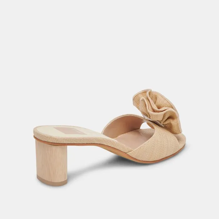 Dolce Vita Darly Heels Natural Raffia Women Heels