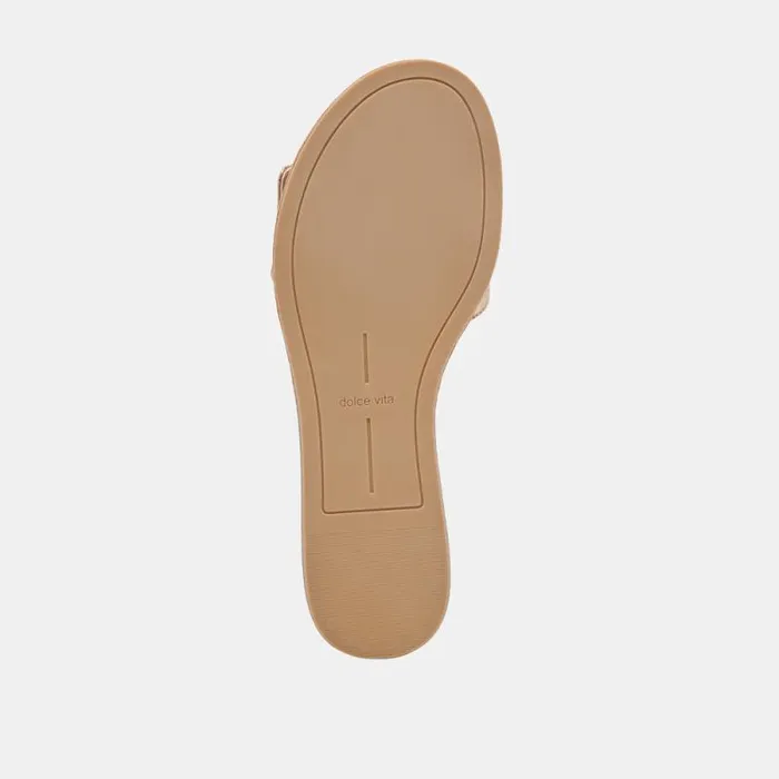 Dolce Vita Dasa Sandals Gold Crackled Leather Women Sandals