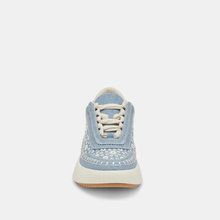 Dolce Vita Dolen Sneakers Blue Floral Denim Women Sneakers