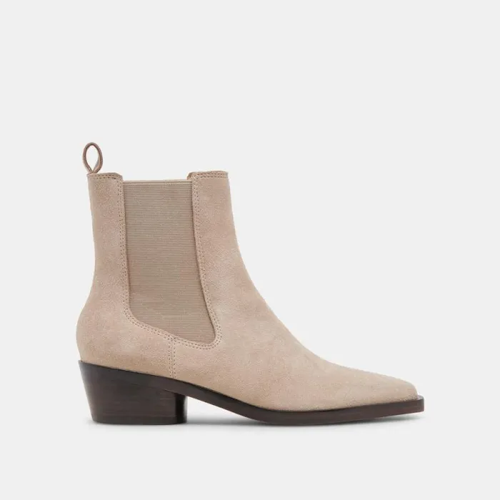 Dolce Vita Foster Booties Taupe Suede Women Boots and Booties