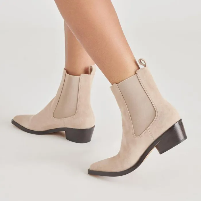 Dolce Vita Foster Booties Taupe Suede Women Boots and Booties