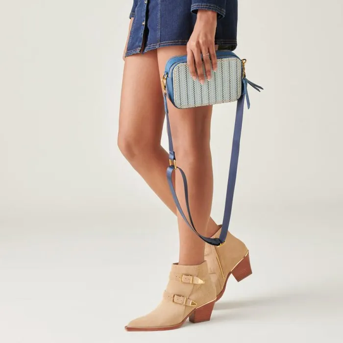 Dolce Vita Gladys Crossbody Blue Woven Women Handbags