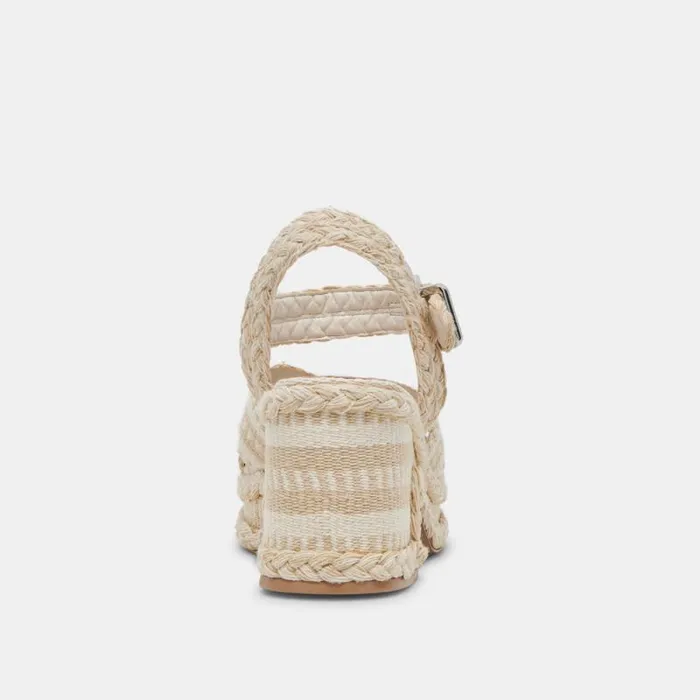 Dolce Vita Grayce Heels Natural Multi Woven Women Sandals