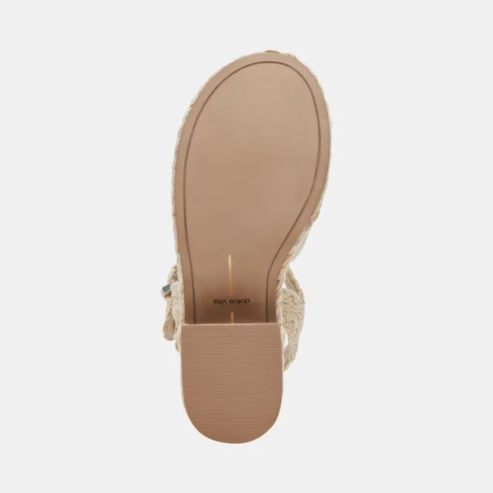 Dolce Vita Grayce Heels Natural Multi Woven Women Sandals