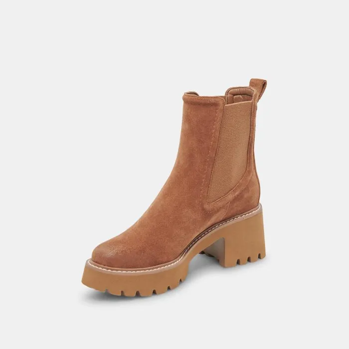 Dolce Vita Hawk H20 Booties Chestnut Suede Women Boots and Booties