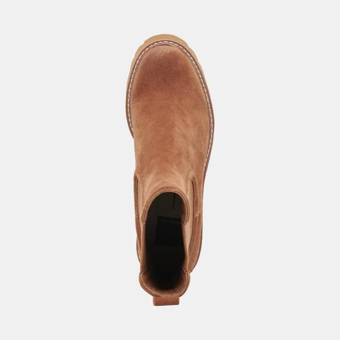 Dolce Vita Hawk H20 Booties Chestnut Suede Women Boots and Booties
