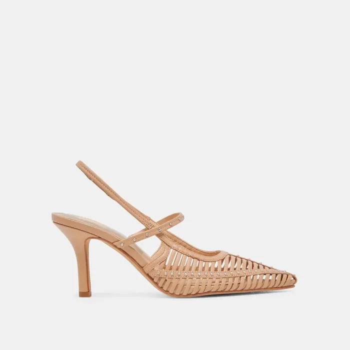 Dolce Vita Hensal Heels Cafe Leather Women Heels