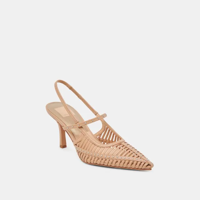 Dolce Vita Hensal Heels Cafe Leather Women Heels