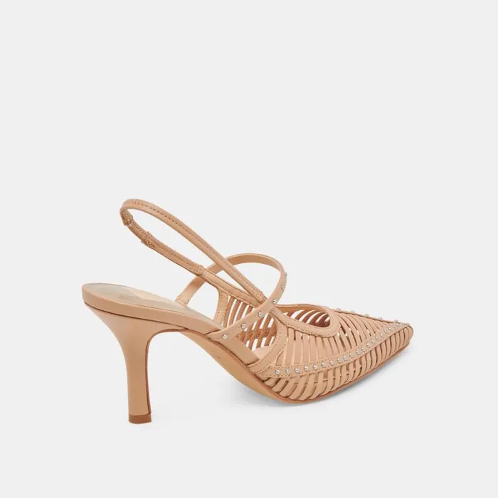 Dolce Vita Hensal Heels Cafe Leather Women Heels