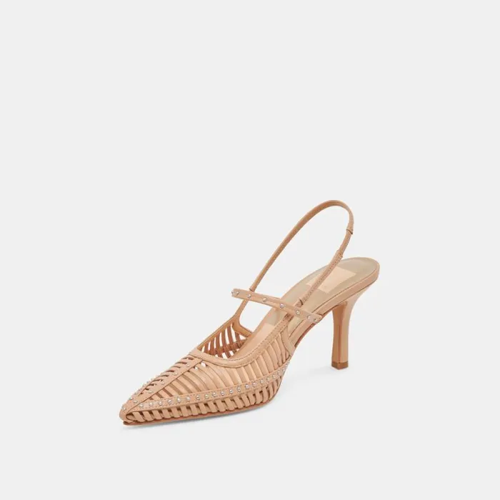 Dolce Vita Hensal Heels Cafe Leather Women Heels