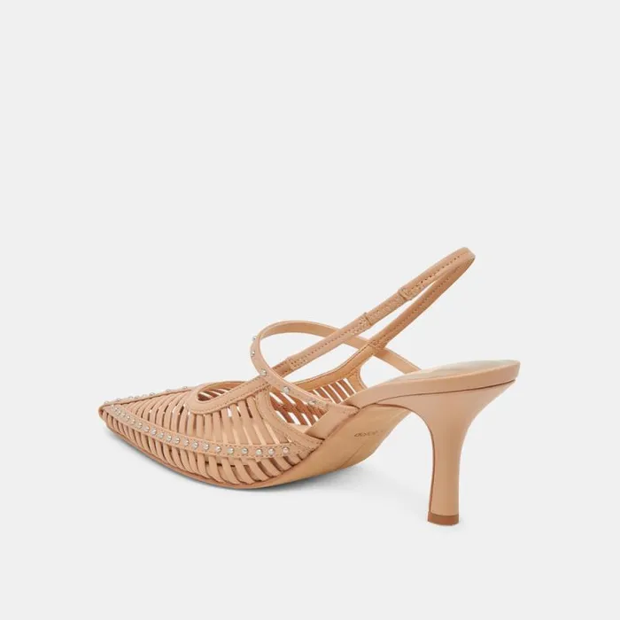 Dolce Vita Hensal Heels Cafe Leather Women Heels