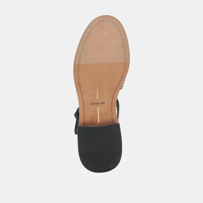Dolce Vita Holis Sandals Black Multi Raffia Women Sandals
