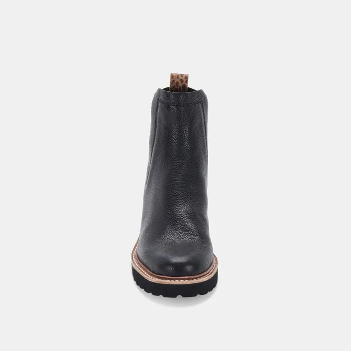 Dolce Vita Huey H2O Boots Black Leather Women Boots and Booties