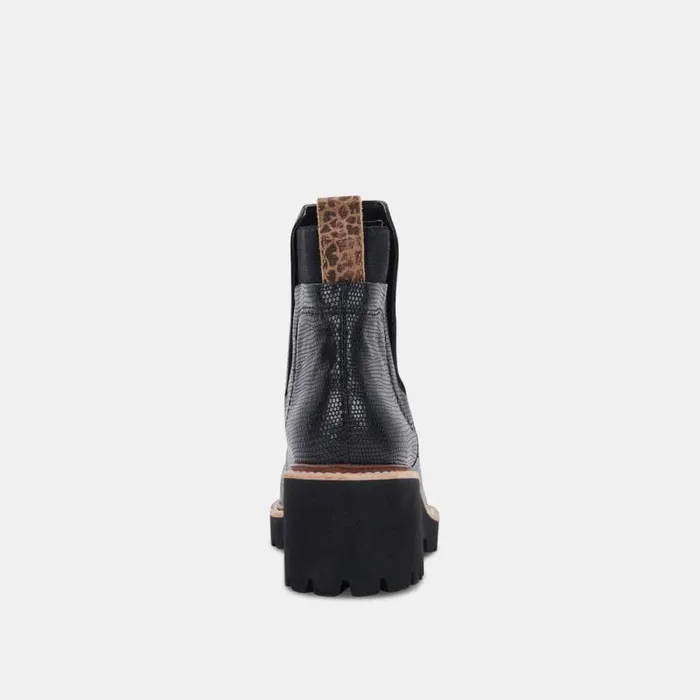 Dolce Vita Huey H2O Boots Black Leather Women Boots and Booties
