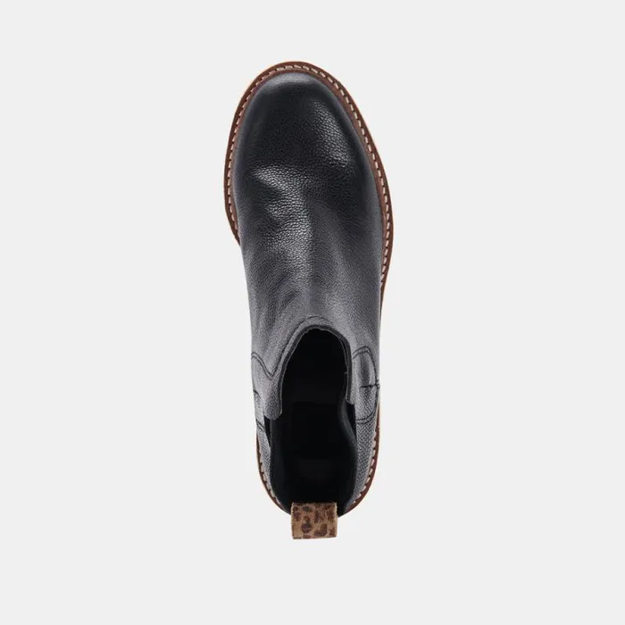 Dolce Vita Huey H2O Boots Black Leather Women Boots and Booties