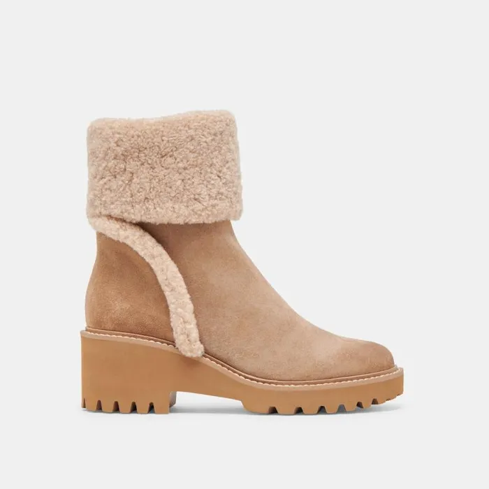 Dolce Vita Hug H2O Boots Mushroom Suede Women Boots and Booties