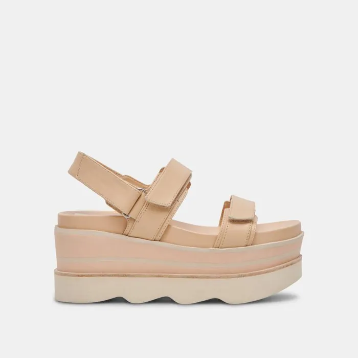 Dolce Vita Izak Sandals French Vanilla Leather Women Sandals