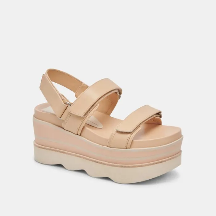 Dolce Vita Izak Sandals French Vanilla Leather Women Sandals