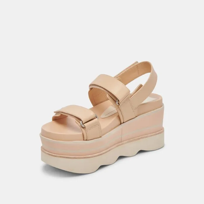 Dolce Vita Izak Sandals French Vanilla Leather Women Sandals