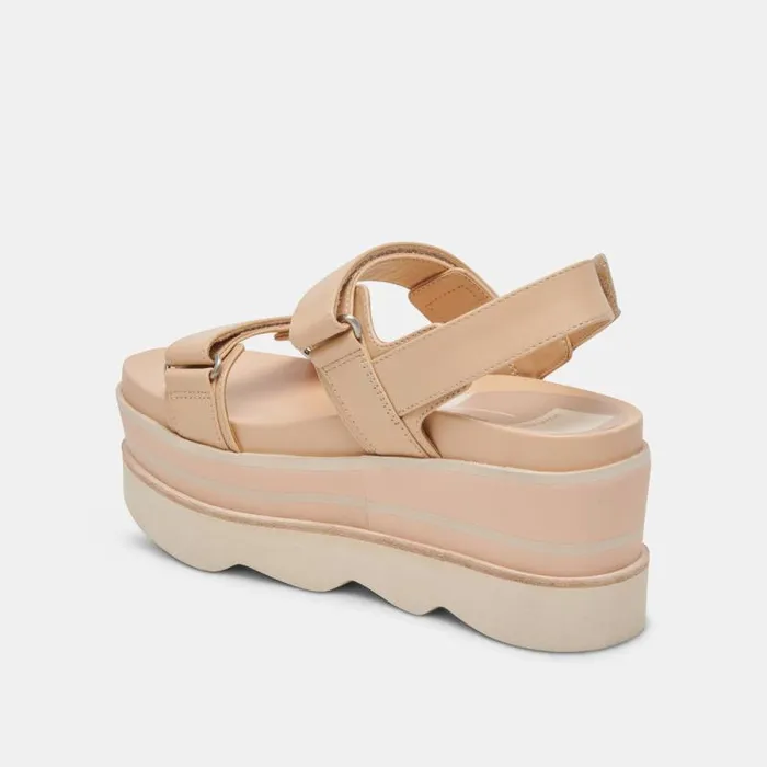 Dolce Vita Izak Sandals French Vanilla Leather Women Sandals