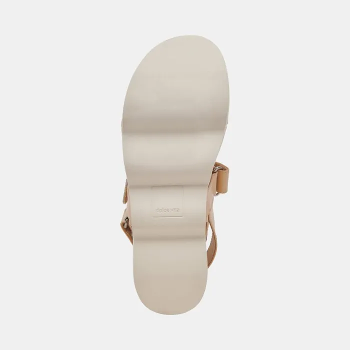 Dolce Vita Izak Sandals French Vanilla Leather Women Sandals