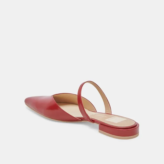 Dolce Vita Kanika Flats Red Crinkle Patent Women Flats and Loafers