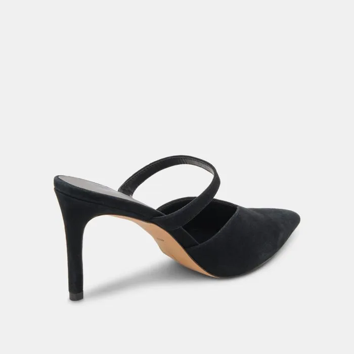 Dolce Vita Kanika Wide Heels Onyx Suede Women Heels