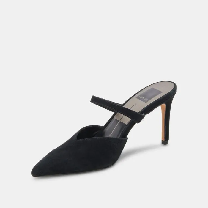 Dolce Vita Kanika Wide Heels Onyx Suede Women Heels