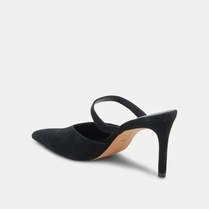 Dolce Vita Kanika Wide Heels Onyx Suede Women Heels