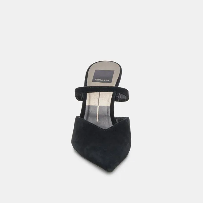 Dolce Vita Kanika Wide Heels Onyx Suede Women Heels