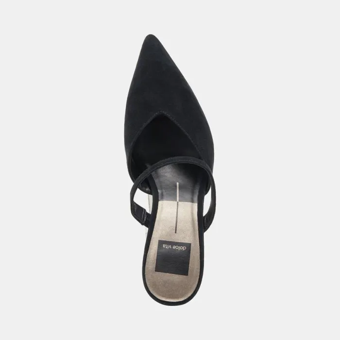 Dolce Vita Kanika Wide Heels Onyx Suede Women Heels