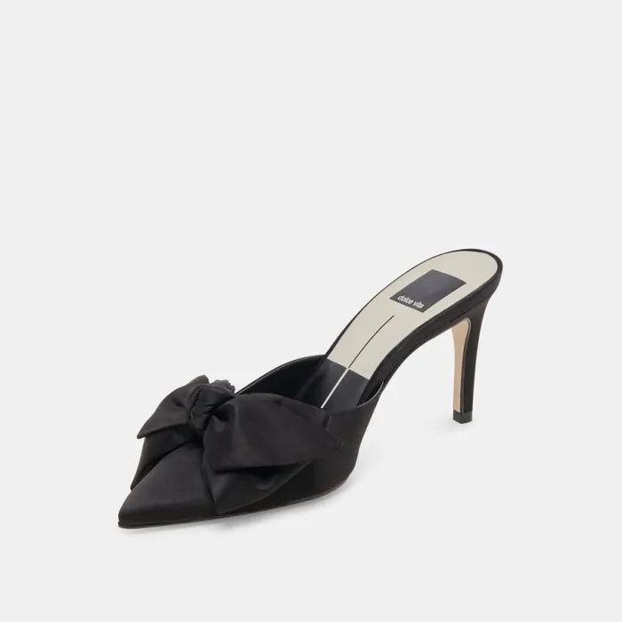 Dolce Vita Kayli Heels Onyx Satin Women Heels