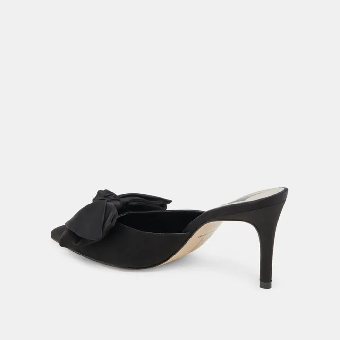 Dolce Vita Kayli Heels Onyx Satin Women Heels
