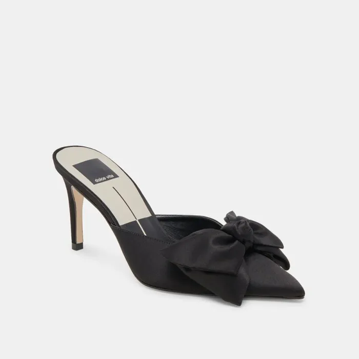 Dolce Vita Kayli Heels Onyx Satin Women Heels