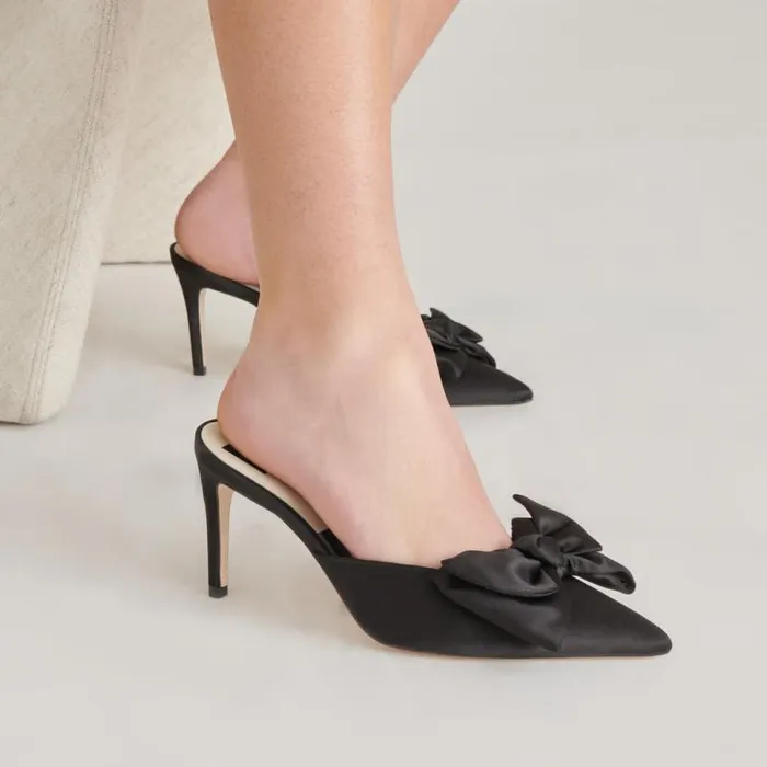 Dolce Vita Kayli Heels Onyx Satin Women Heels