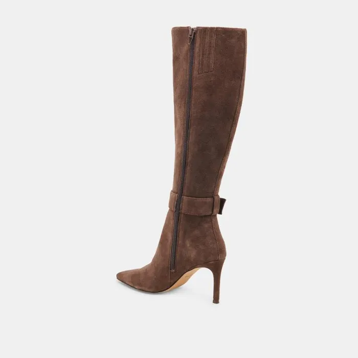 Dolce Vita Kinzy Boots Dk Brown Suede Women Boots and Booties