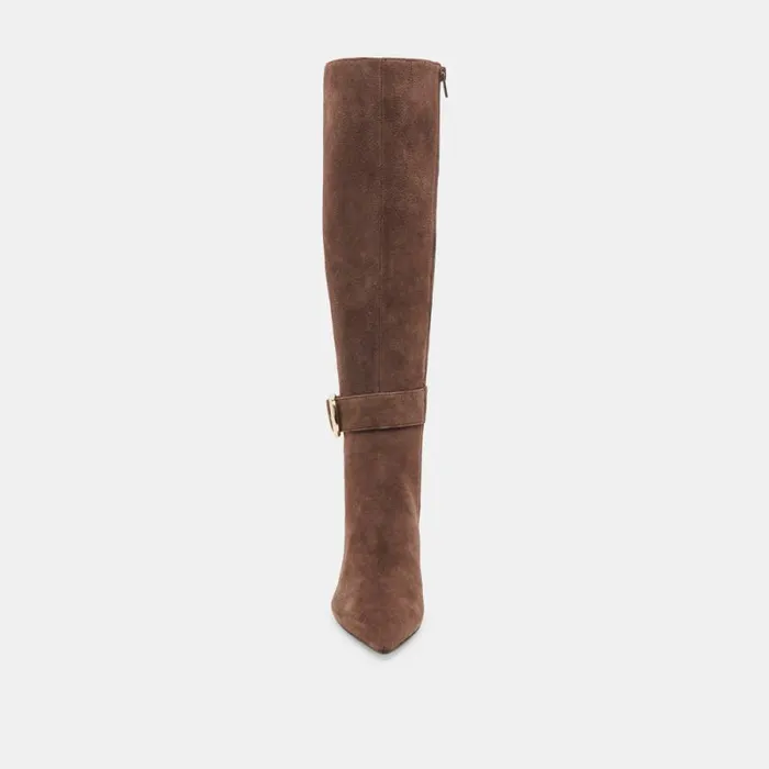 Dolce Vita Kinzy Boots Dk Brown Suede Women Boots and Booties