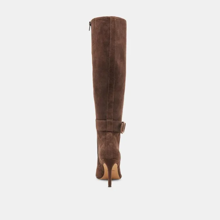 Dolce Vita Kinzy Boots Dk Brown Suede Women Boots and Booties