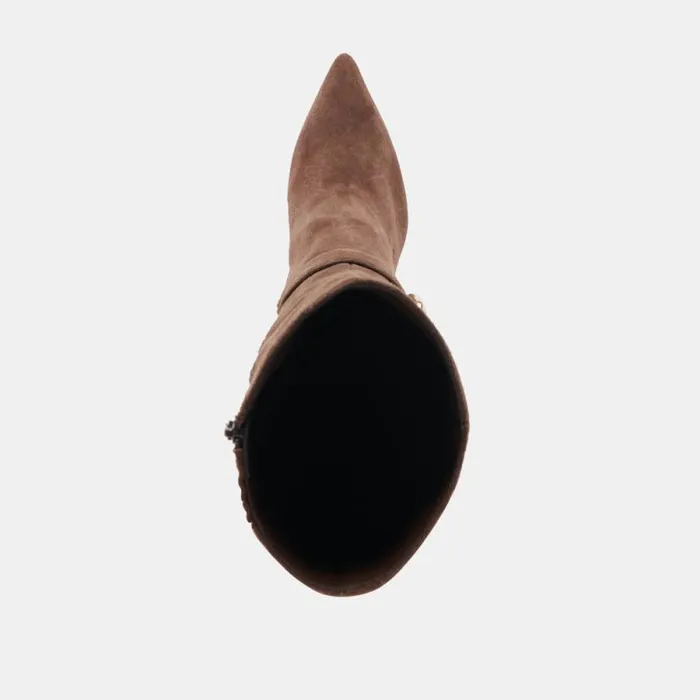 Dolce Vita Kinzy Boots Dk Brown Suede Women Boots and Booties