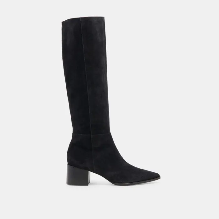 Dolce Vita Kirson Boots Onyx Suede Women Boots and Booties