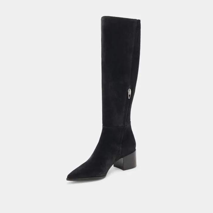 Dolce Vita Kirson Boots Onyx Suede Women Boots and Booties