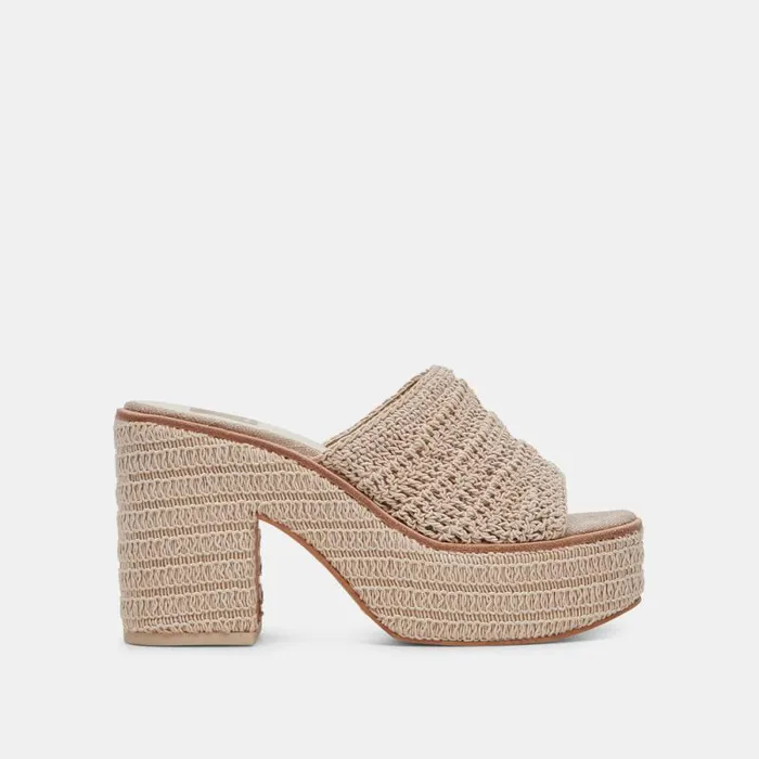 Dolce Vita Ladin Heels Dove Woven Women Sandals