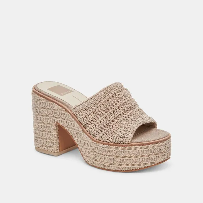 Dolce Vita Ladin Heels Dove Woven Women Sandals