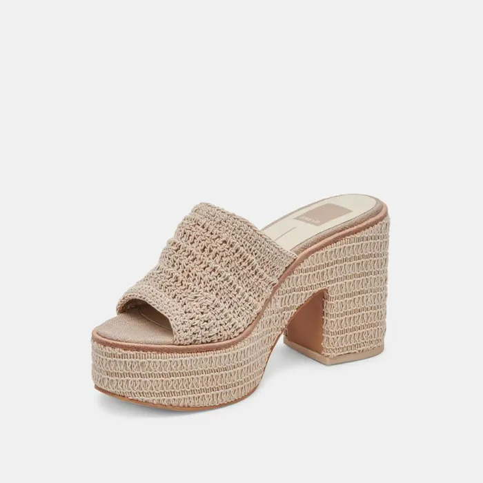 Dolce Vita Ladin Heels Dove Woven Women Sandals
