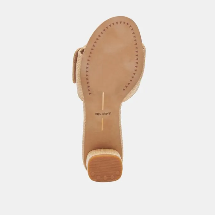 Dolce Vita Laika Heels Lt Natural Raffia Women Sandals