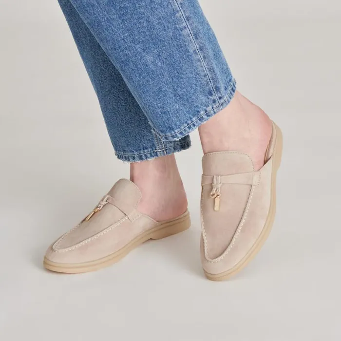 Dolce Vita Lasail Flats Taupe Suede Women Flats and Loafers
