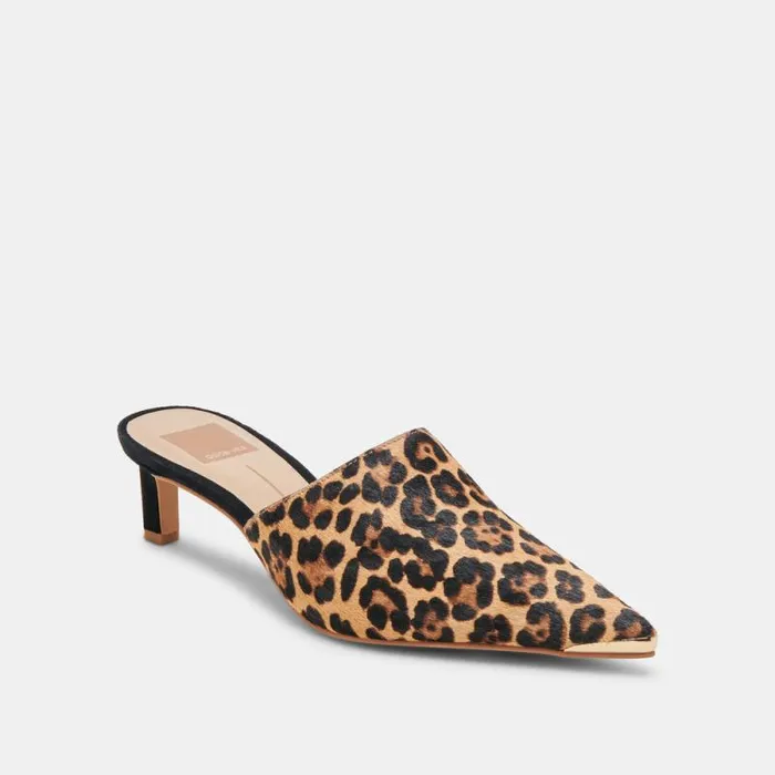 Dolce Vita Lexy Heels Dk Leopard Calf Hair Women Heels