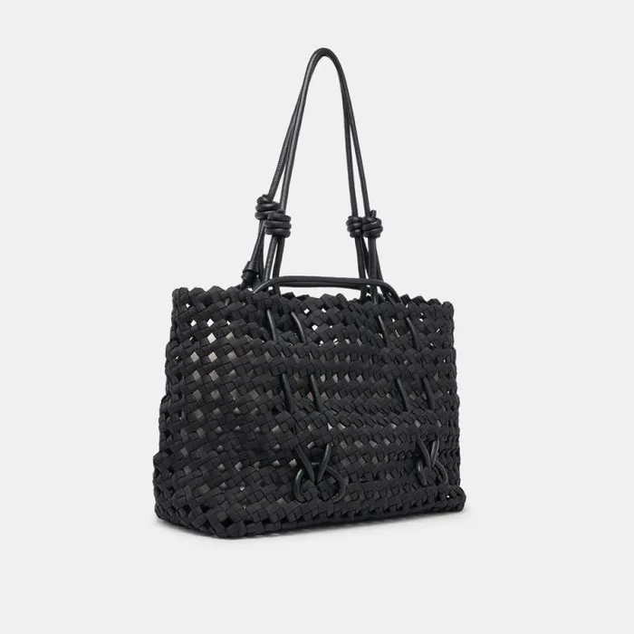 Dolce Vita Logan Tote Black Woven Women Handbags